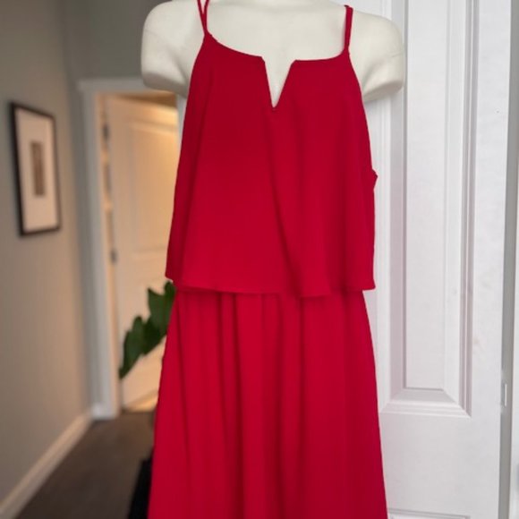 Spaghetti strap red dress - Picture 1 of 6